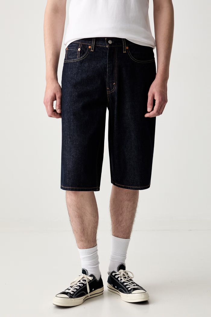 Levi's szorty damskie jeansowe 470 BAGGY granatowy 0062W