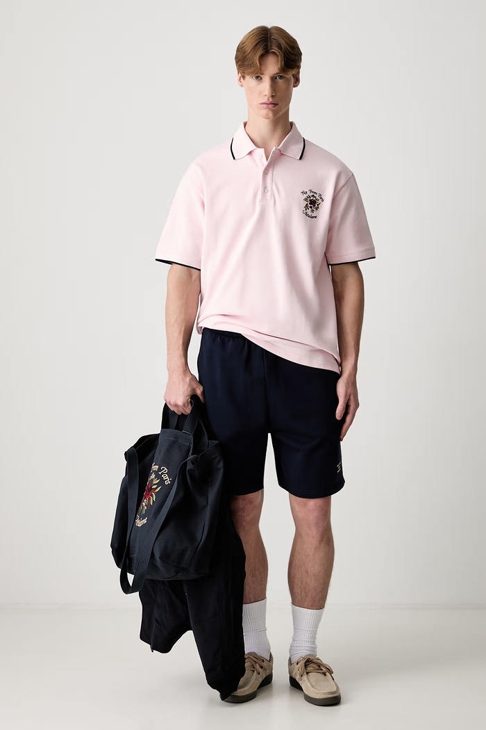 Drôle de Monsieur šortky pánské bavlněné Slogan PERM.BS185.CO312 námořnická modř