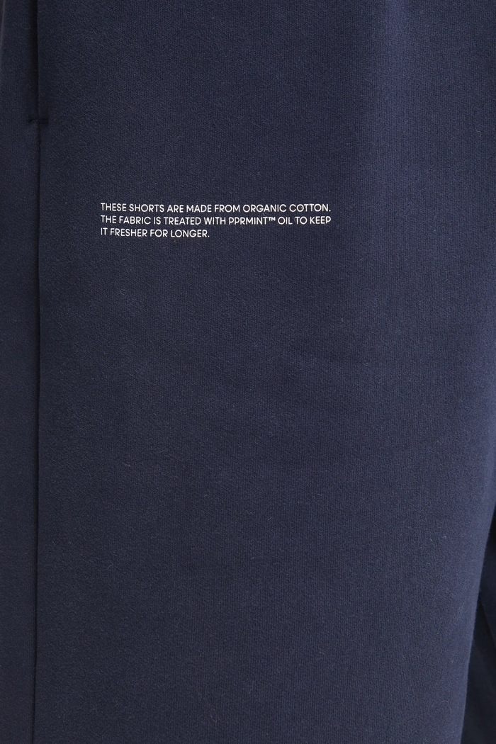 Pangaia pantaloncini in cotone blu navy 10000261