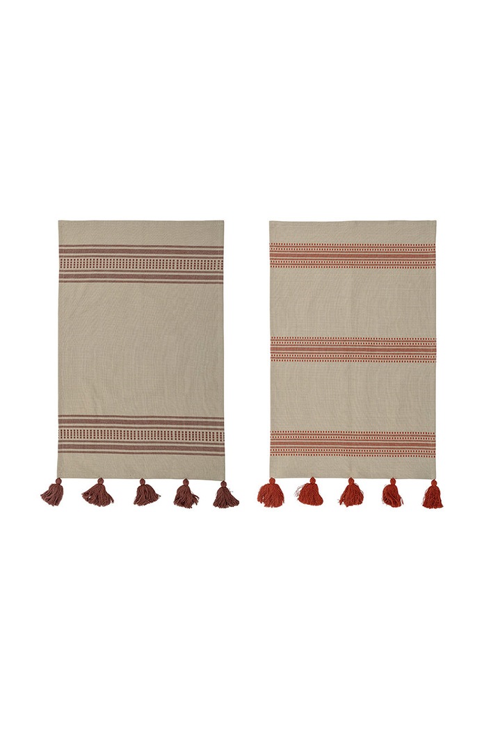 Bloomingville zestaw ręczników kuchennych (2-pack) szary 82055394