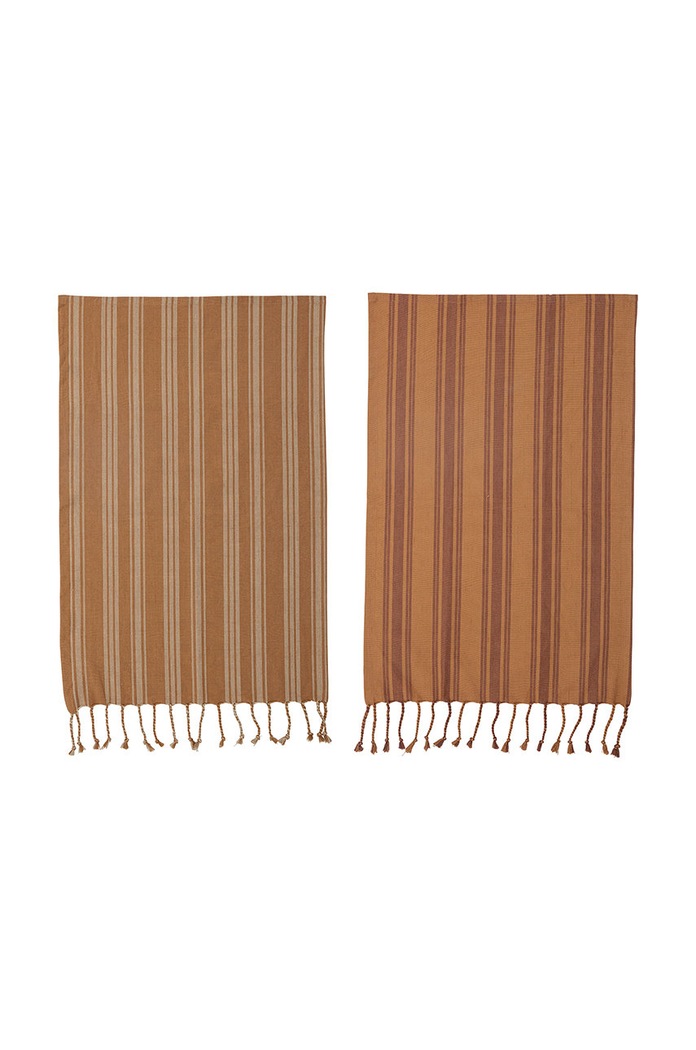 Bloomingville sada kuchyňských utěrek (2-pack) hnědá 82055384