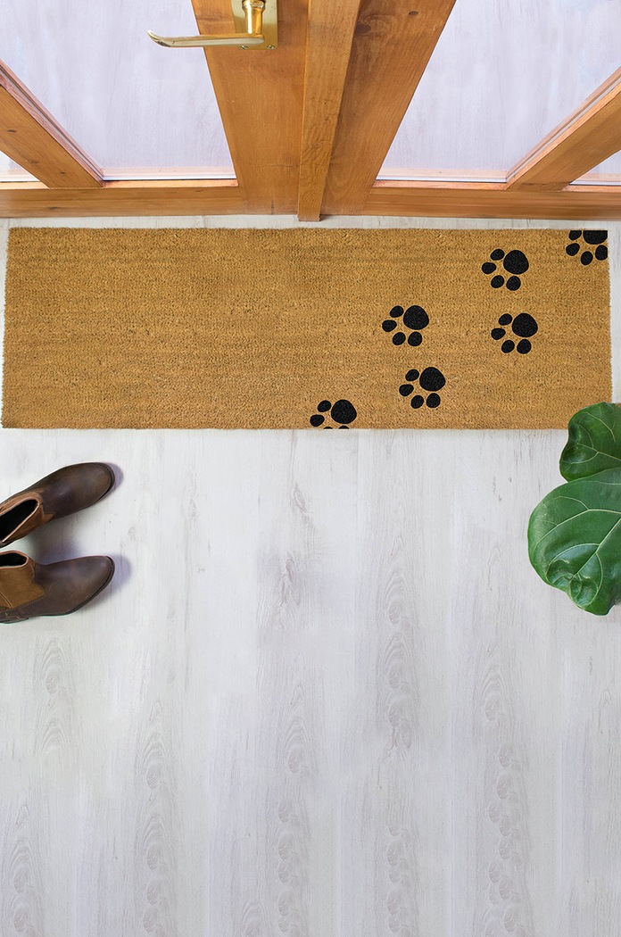 Artsy Doormats pres Patio Collection LONG.PAWPRINTS bej AA00