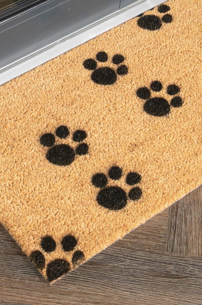 Artsy Doormats pres Patio Collection bej LONG.PAWPRINTS