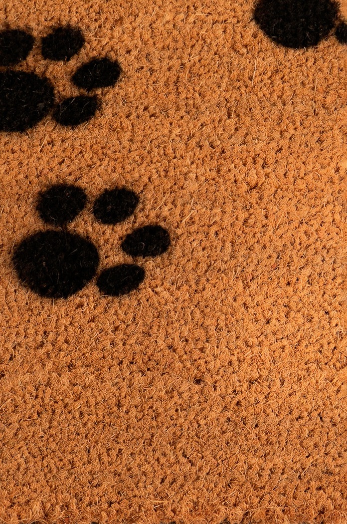 Artsy Doormats pres Patio Collection LONG.PAWPRINTS bej