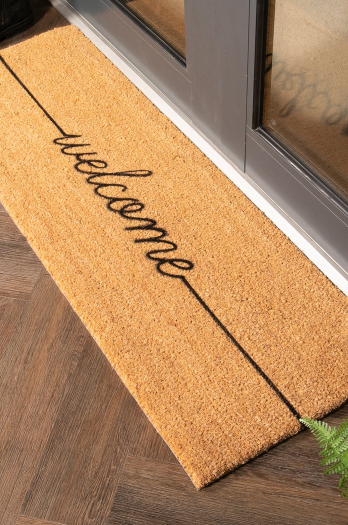 Obývacia izba a spálňa Rohožka Artsy Doormats Patio Collection LONG.WELCOME béžová
