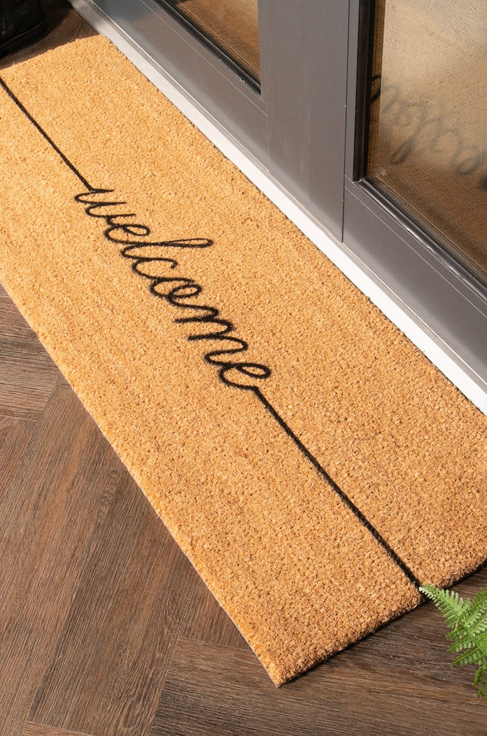Obývacia izba a spálňa Rohožka Artsy Doormats Patio Collection LONG.WELCOME béžová