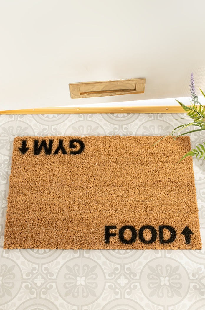 Obývacia izba a spálňa Rohožka Artsy Doormats Quirky Collection TYPO.FOODGYM béžová