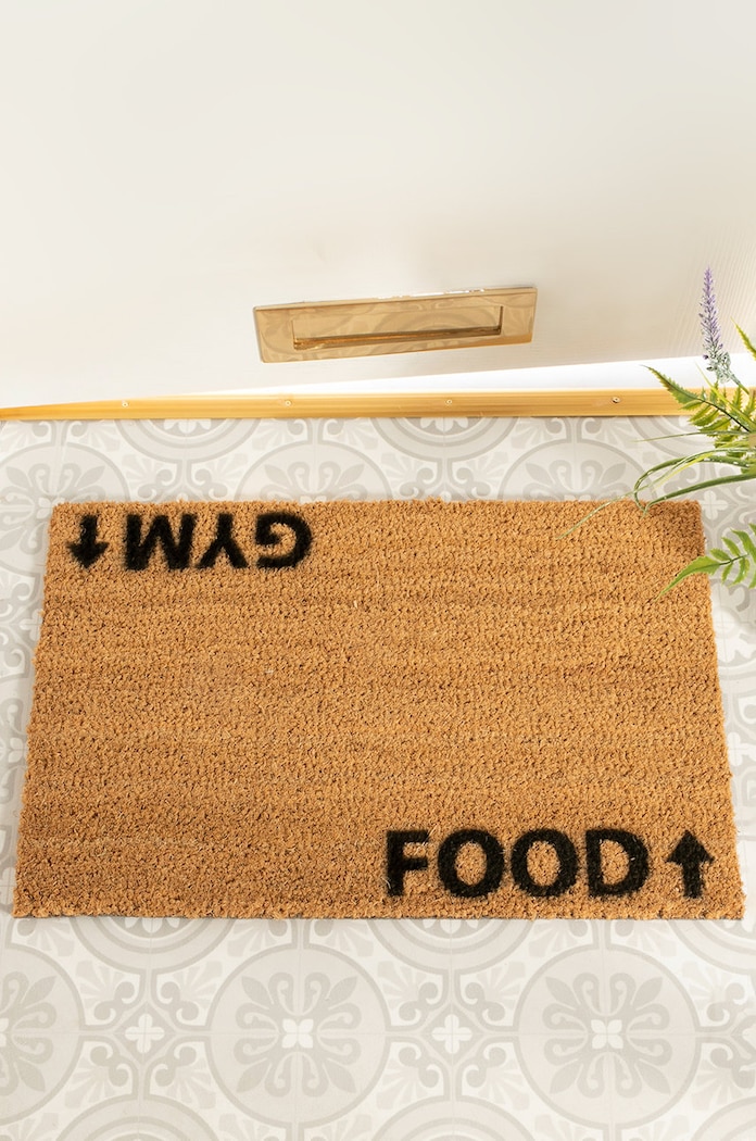 Obývacia izba a spálňa Rohožka Artsy Doormats Quirky Collection TYPO.FOODGYM béžová