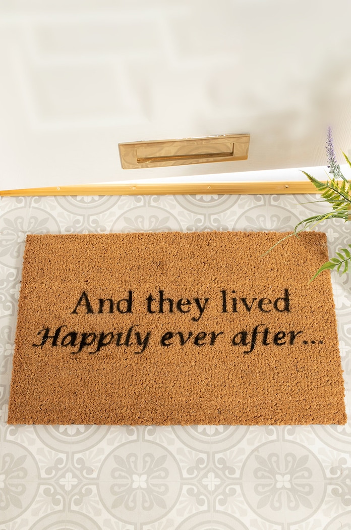 Obývacia izba a spálňa Rohožka Artsy Doormats Chic Collection TYPO.HAPPILYAFTER béžová