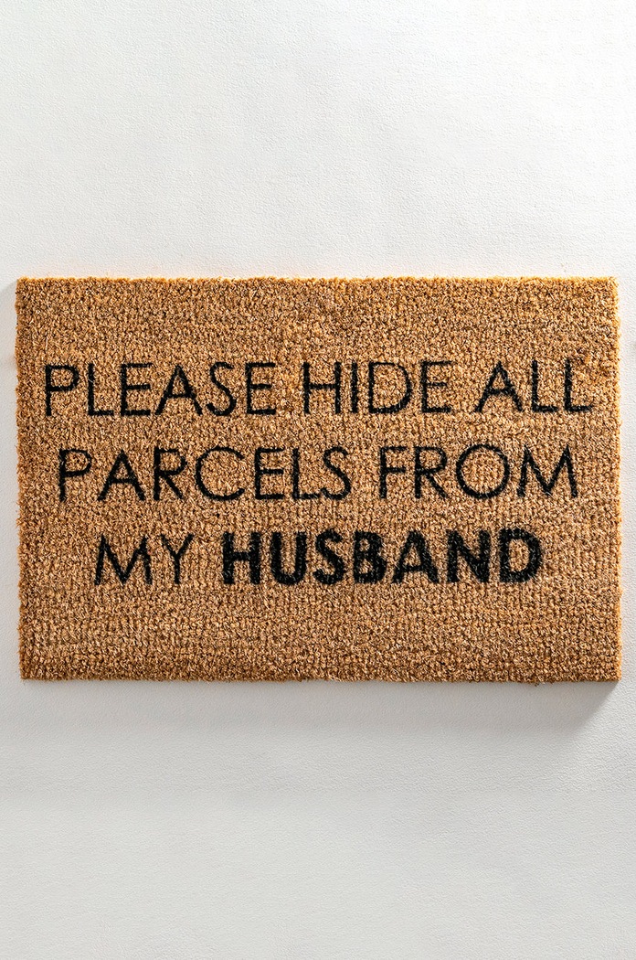 Artsy Doormats pres Chic Collection TYPO.HIDEPARCELS bej AA00