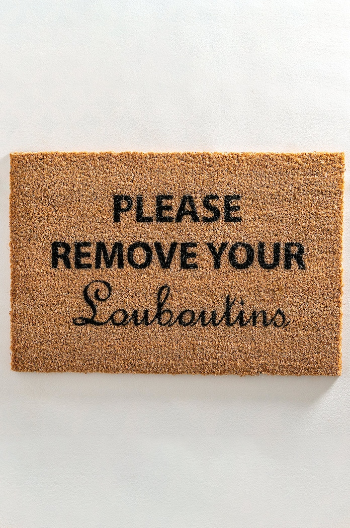 Artsy Doormats wycieraczka Chic Collection TYPO.LOUBOUTINS beżowy AA00