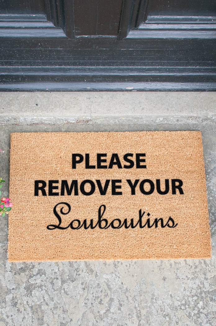 Artsy Doormats wycieraczka Chic Collection beżowy TYPO.LOUBOUTINS