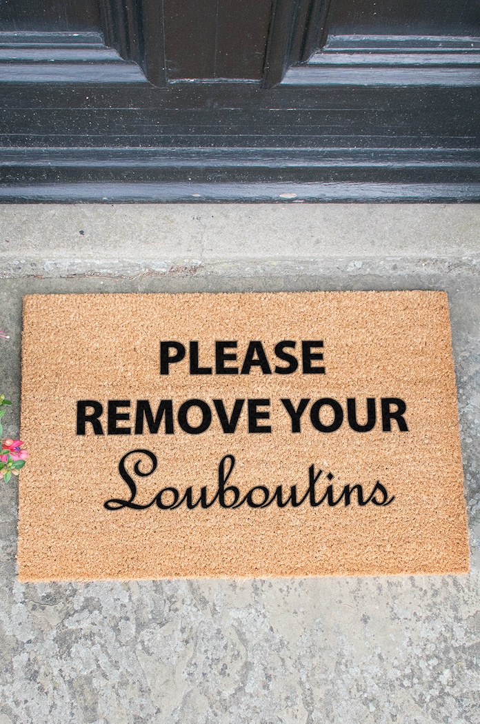 Artsy Doormats wycieraczka Chic Collection beżowy TYPO.LOUBOUTINS