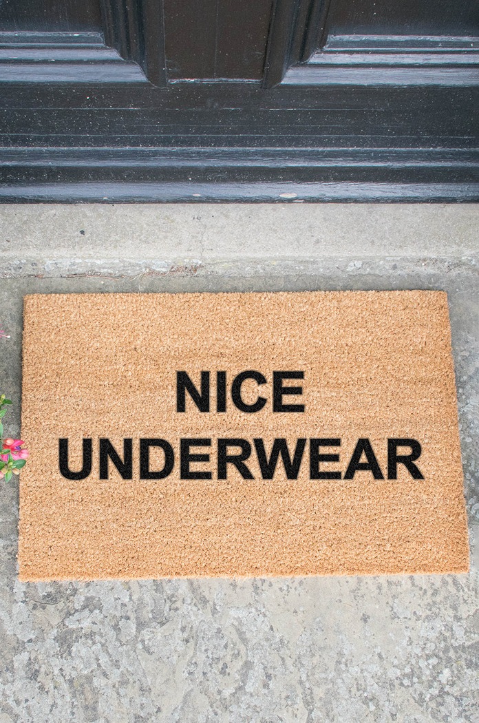 Artsy Doormats wycieraczka Quirky Collection beżowy TYPO.NICEUNDERWEAR