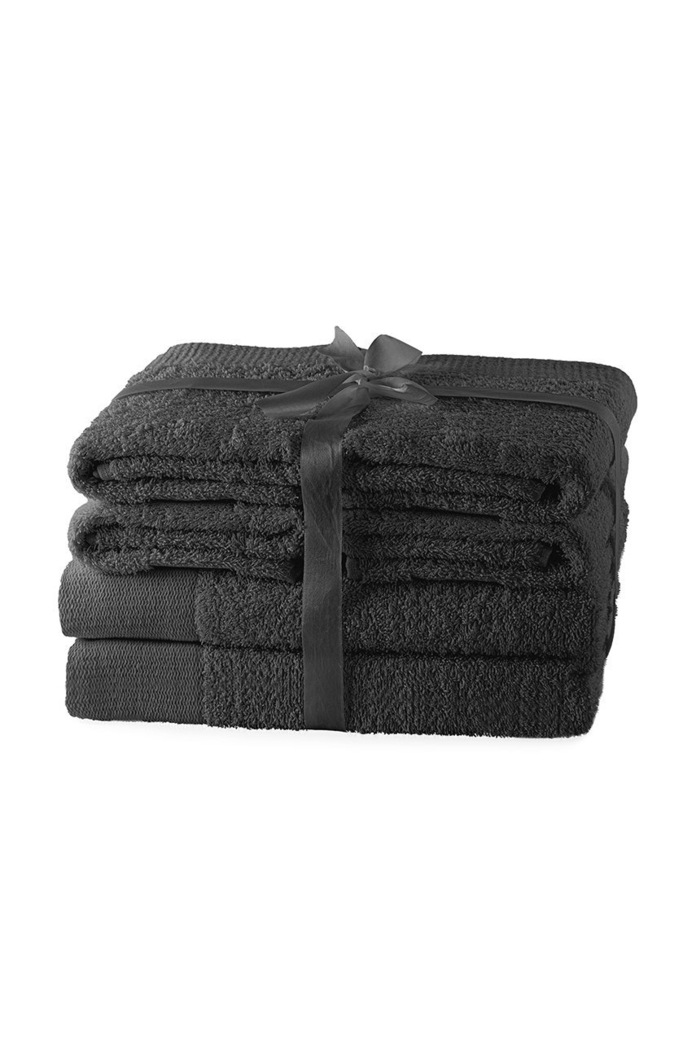 Σετ πετσέτες home & lifestyle od 50 do 140 cm 6-pack μαύρο 4251525428688