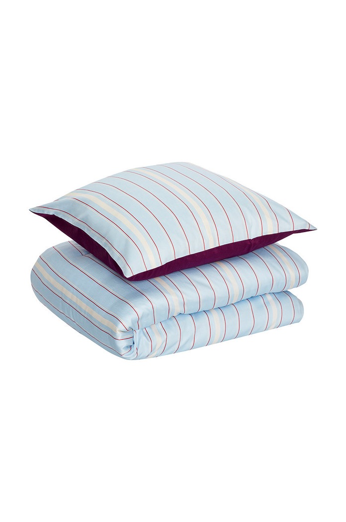 Hübsch komplet pościeli bawełnianej Solace Bed Linen niebieski 061202