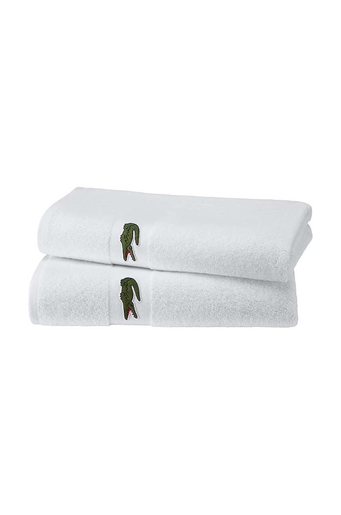 Lacoste duży ręcznik bawełniany 90 x 150 cm 1007095. biały AA00