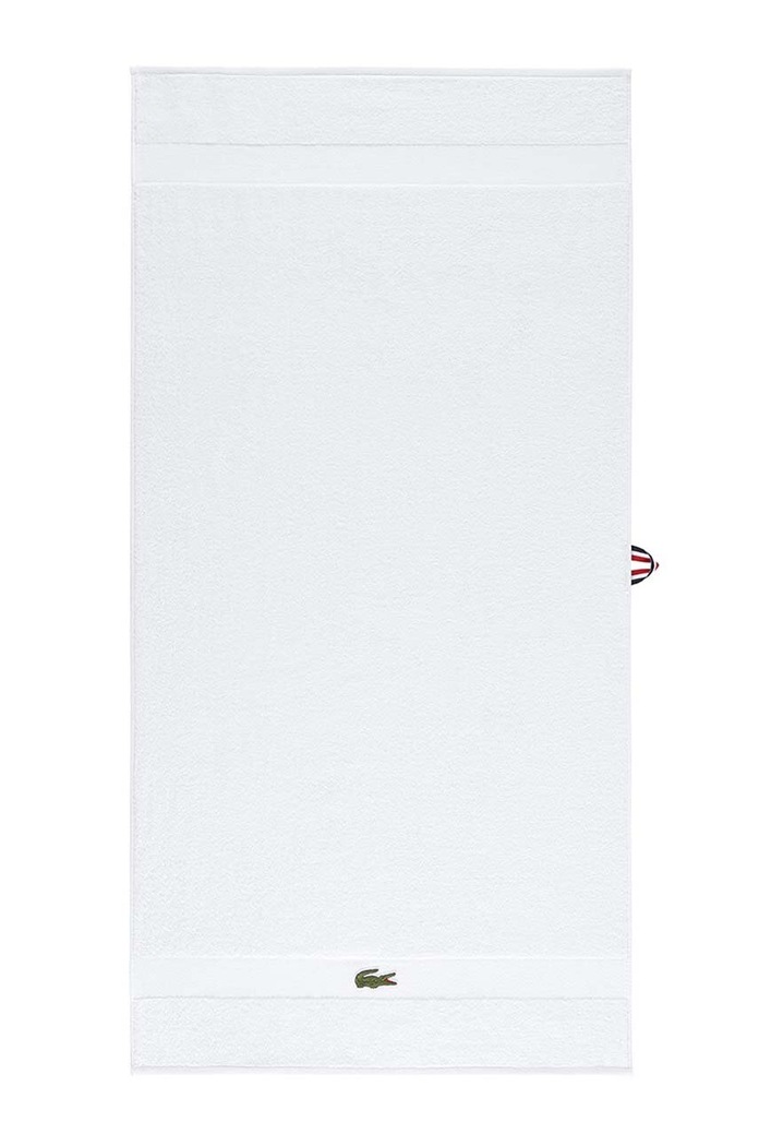 Lacoste mały ręcznik bawełniany 55 x 100 cm biały 1010870