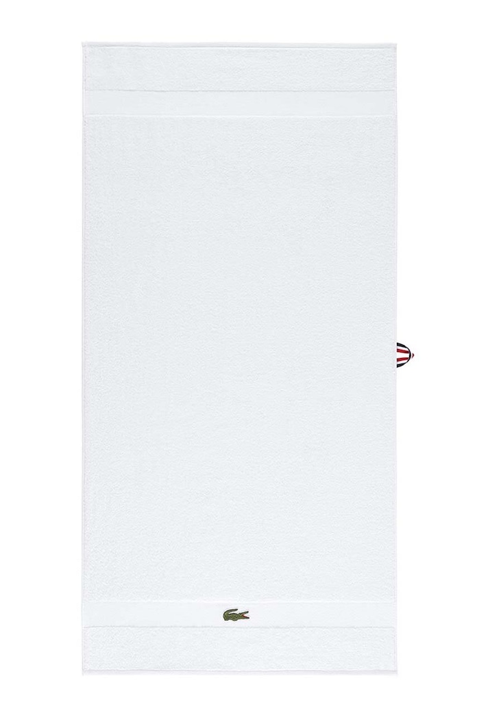 Lacoste mały ręcznik bawełniany 55 x 100 cm biały 1010870