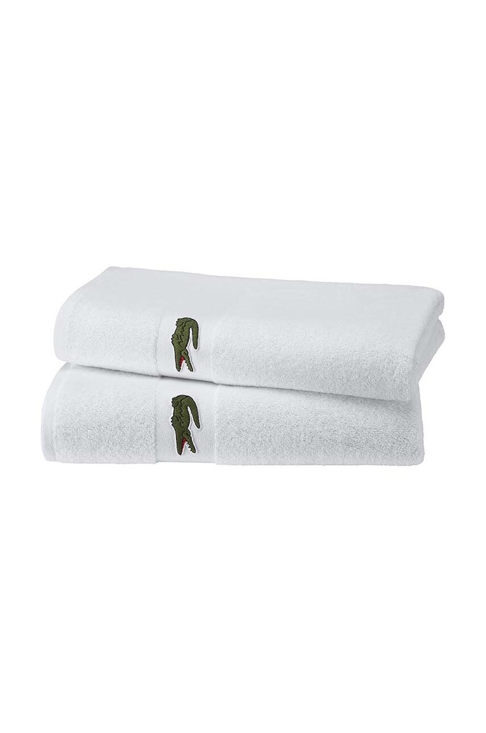 Łazienka Lacoste mały ręcznik bawełniany 55 x 100 cm 1010870 biały