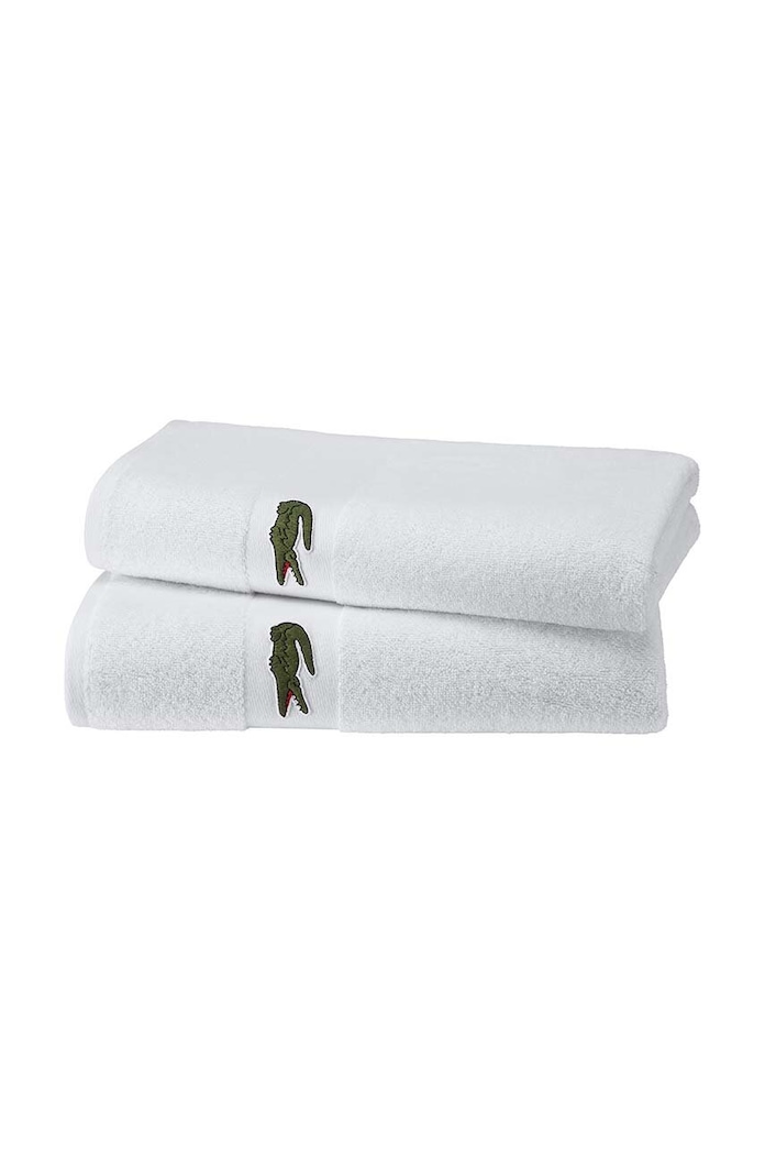 Łazienka Lacoste mały ręcznik bawełniany 55 x 100 cm 1010870 biały