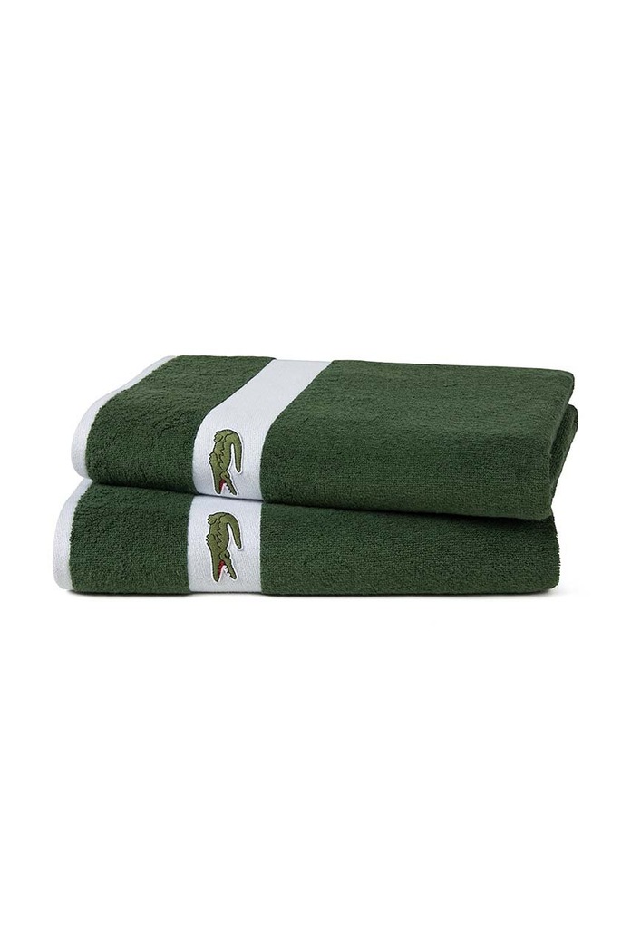 Lacoste średni ręcznik bawełniany 70 x 140 cm 971935 zielony AA00