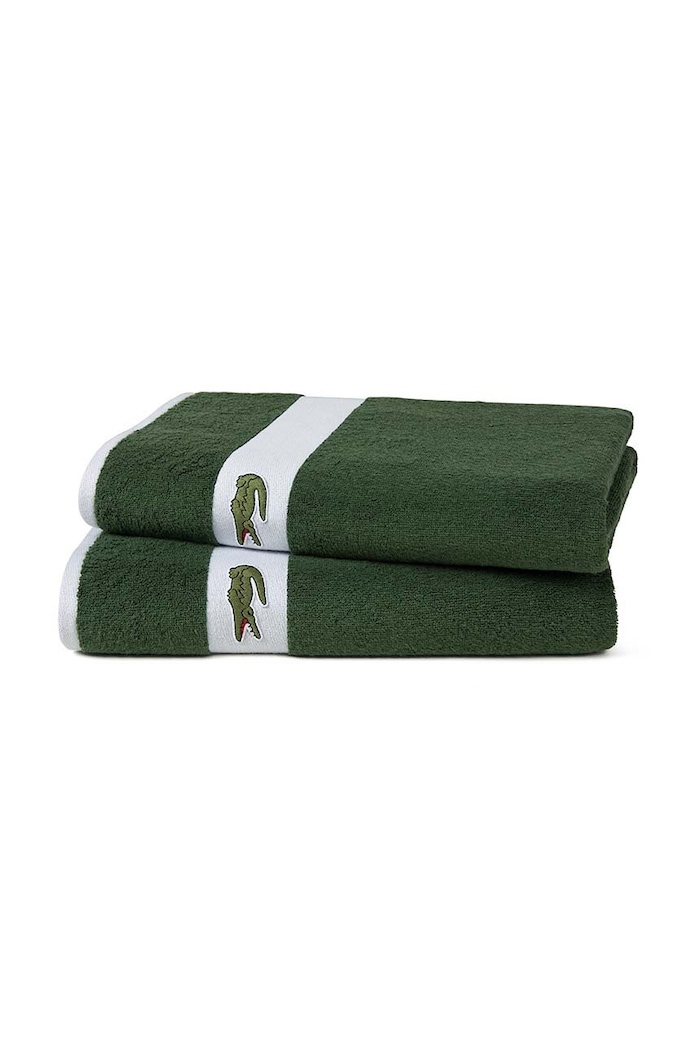 Lacoste średni ręcznik bawełniany 70 x 140 cm 971935 zielony AA00