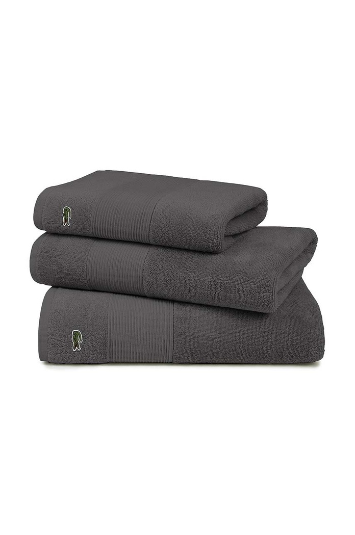 Koupelna Malý bavlněný ručník Lacoste LLECROCO 40 x 60 cm 1007070. šedá