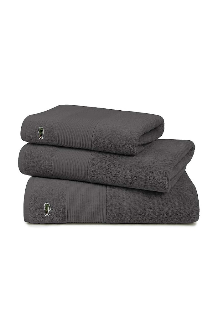 Koupelna Malý bavlněný ručník Lacoste LLECROCO 40 x 60 cm 1007070. šedá