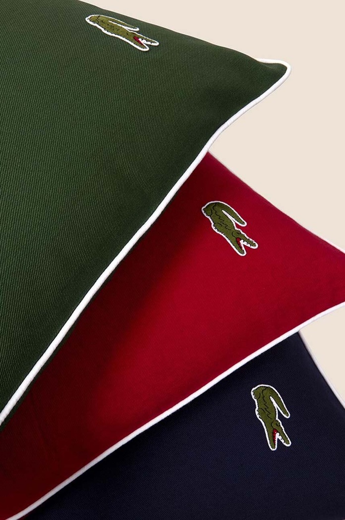 Living și dormitor Lacoste față de pernă din bumbac 971311 rosu