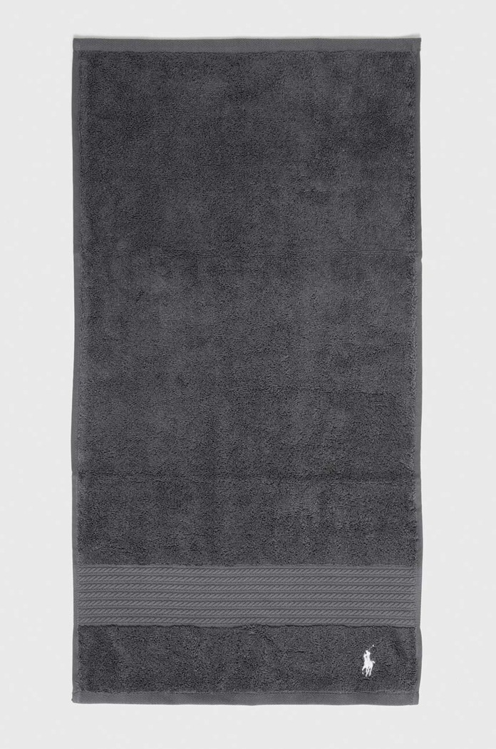 Bombažna brisača Ralph Lauren Guest Towel Player 42 x 75 cm siva 1007544