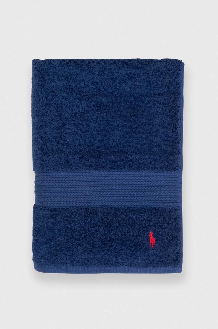Velika bombažna brisača Ralph Lauren Bath Sheet Player mornarsko modra 838469