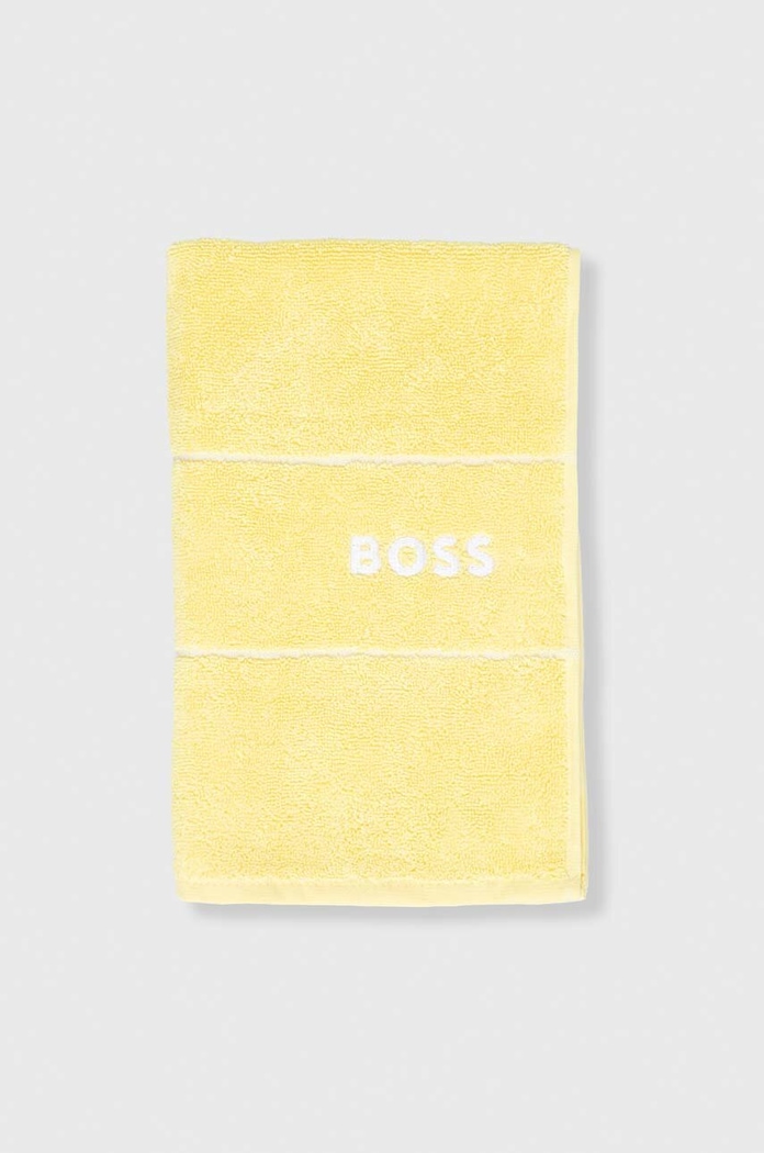 BOSS kis méretű pamut törülközőt 40 x 60 cm 1011518 sárga AA00