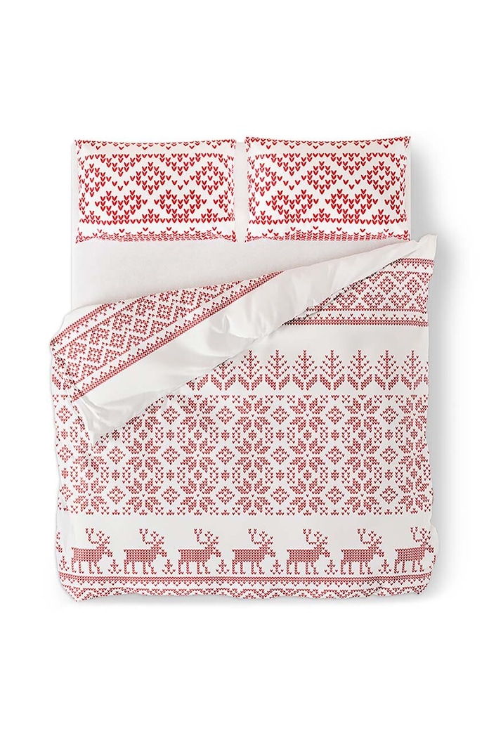 Komplet bombažne posteljnine 200x200/80x80 cm 4251838544198 bela AA00