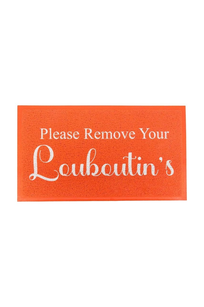 Rohožka Artsy Doormats Please Remove Your Louboutins 70 x 40 cm oranžová DMW.LOUBOUTIN.7040