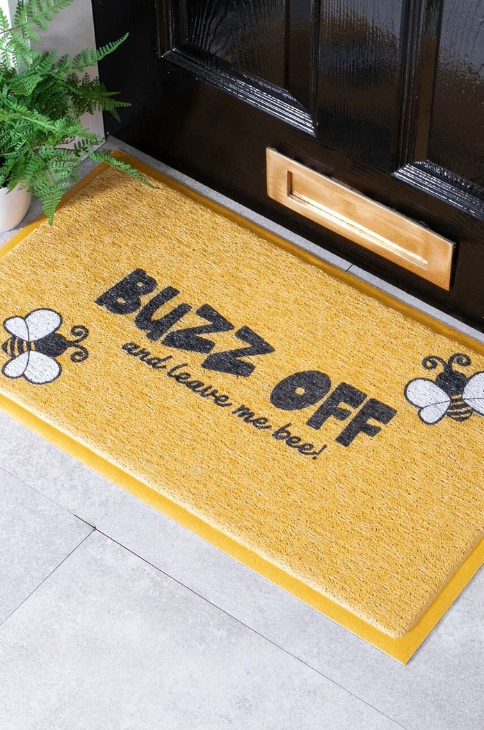 Rohožka Artsy Doormats Bee Buzz Off DMW.BUZZOFF.7040 oranžová AA00