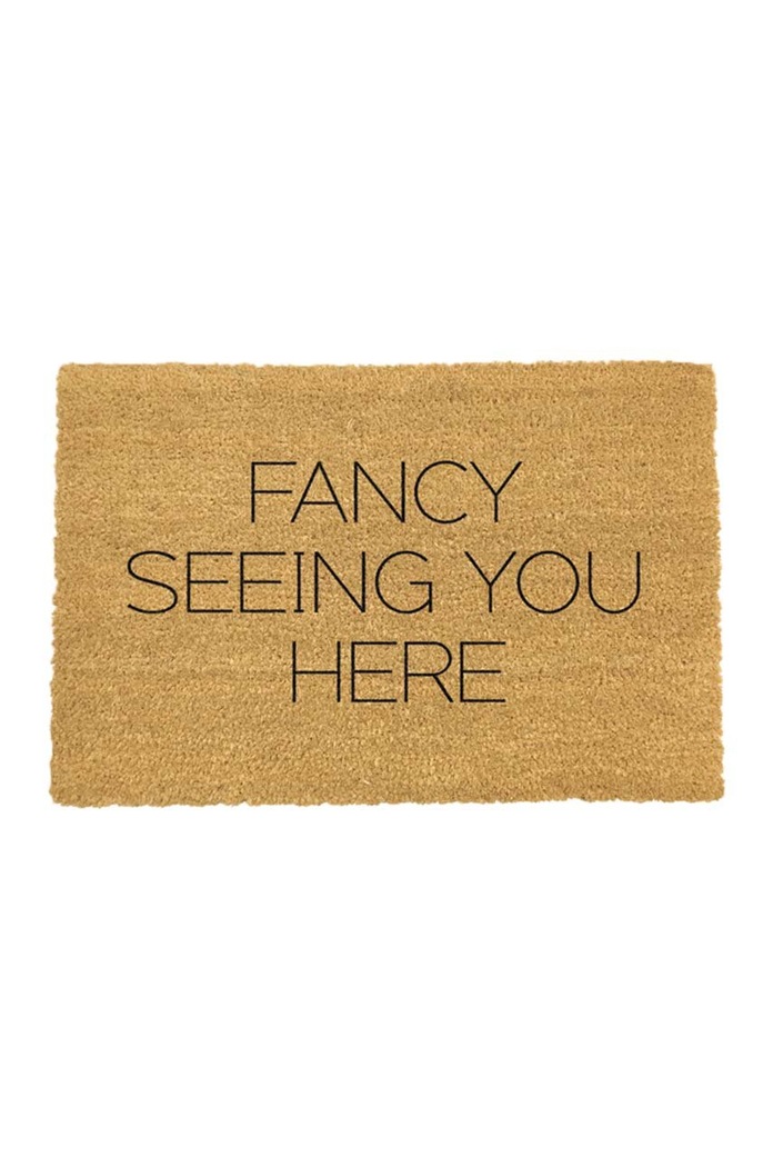Artsy Doormats wycieraczka Fancy Seeing You Here żółty TYPO.FANCYSEEINGYOU