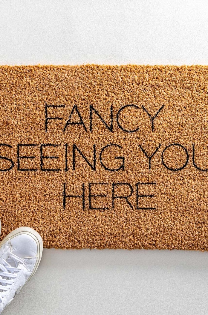 Artsy Doormats wycieraczka Fancy Seeing You Here TYPO.FANCYSEEINGYOU żółty AA00