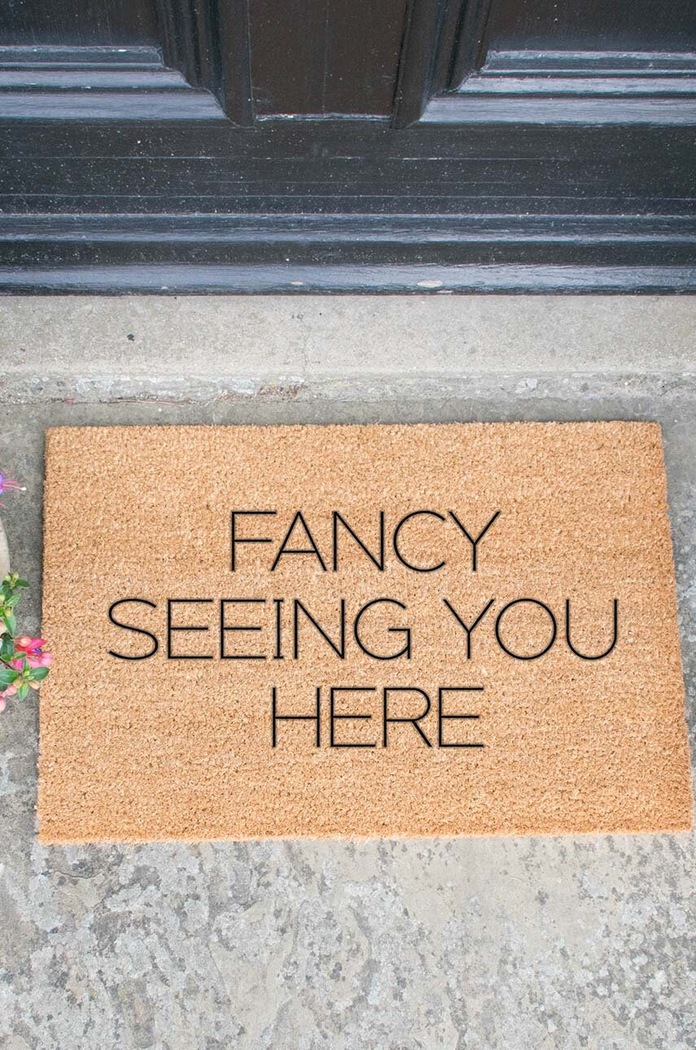 Artsy Doormats wycieraczka Fancy Seeing You Here TYPO.FANCYSEEINGYOU żółty