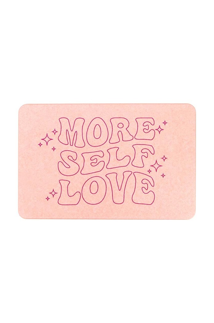 Kúpeľňová predložka Artsy Doormats More Self Love 39 x 60 cm ružová BATHP.MORESELFLOVE