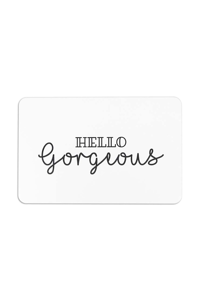 Килимок для ванної Artsy Doormats Hello Gorgeous 39 x 60 cm білий BATHW.HELLOGORG