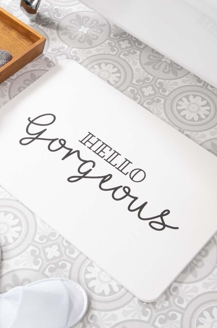 Килимок для ванної Artsy Doormats Hello Gorgeous 39 x 60 cm білий BATHW.HELLOGORG