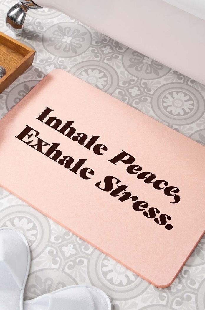 Kúpeľňová predložka Artsy Doormats Inhale Peace Exhale 39 x 60 cm BATHP.INHALEPEACE viacfarebná AA00