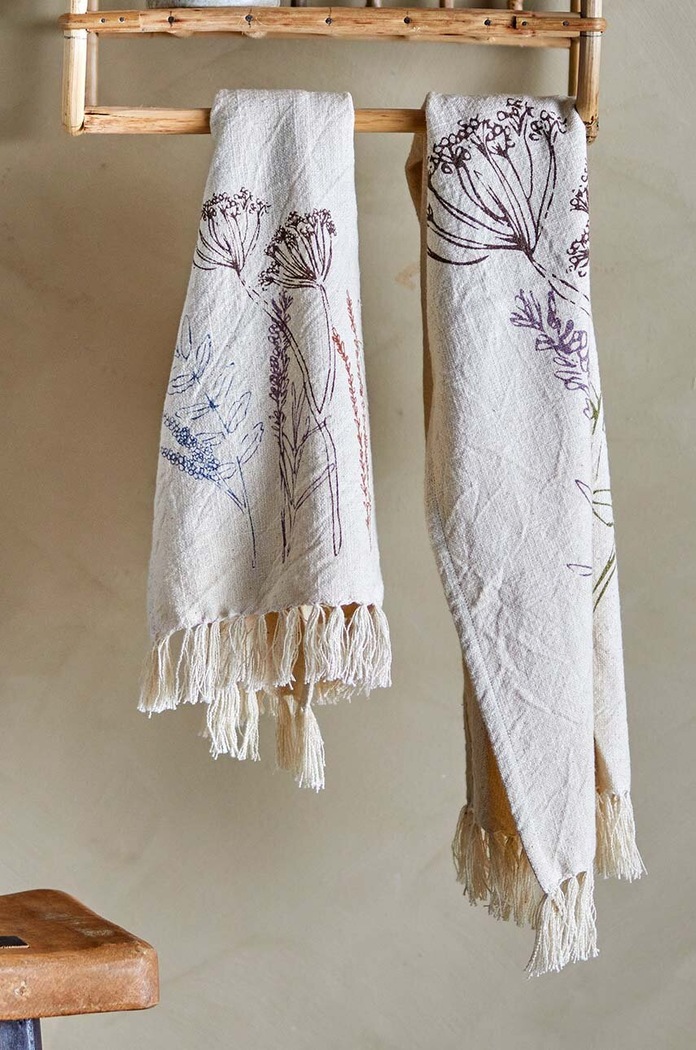 Bavlněná kuchyňská utěrka Bloomingville Bea 2-pack 82062071 béžová