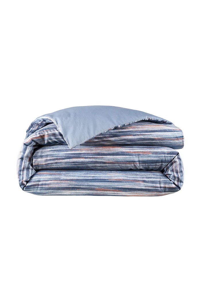 Lacoste husă pilota de bumbac L Brush Bleu 200 x 200 cm albastru 1043956