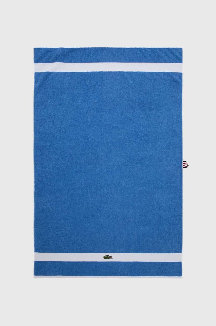 Středně velký bavlněný ručník Lacoste L Casual Aérien 90 x 150 cm modrá 1033684