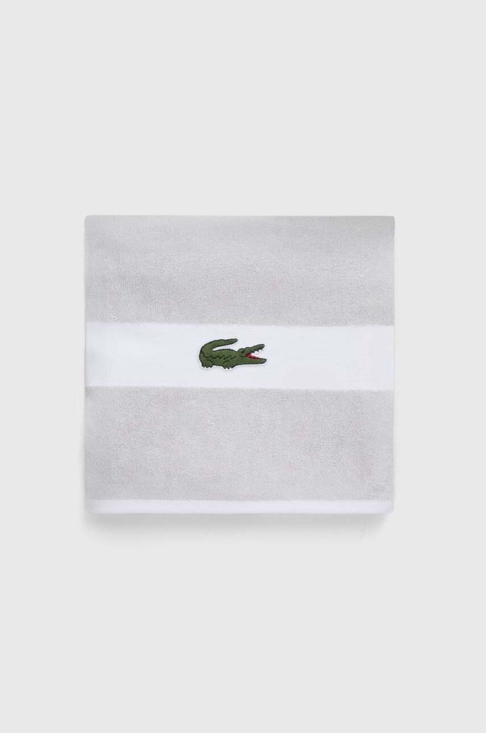 Malý bavlněný ručník Lacoste L Casual Argent 55 x 100 cm 1010868. šedá AA00