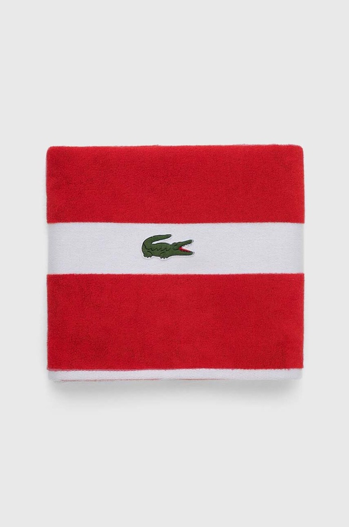 Malý bavlněný ručník Lacoste L Casual Rouge 55 x 100 cm 1010874 červená AA00