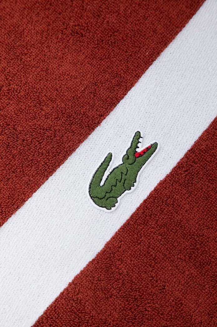 Koupelna Středně velký bavlněný ručník Lacoste L Casual Terre Battue 70 x 140 cm 1007101 burgundské