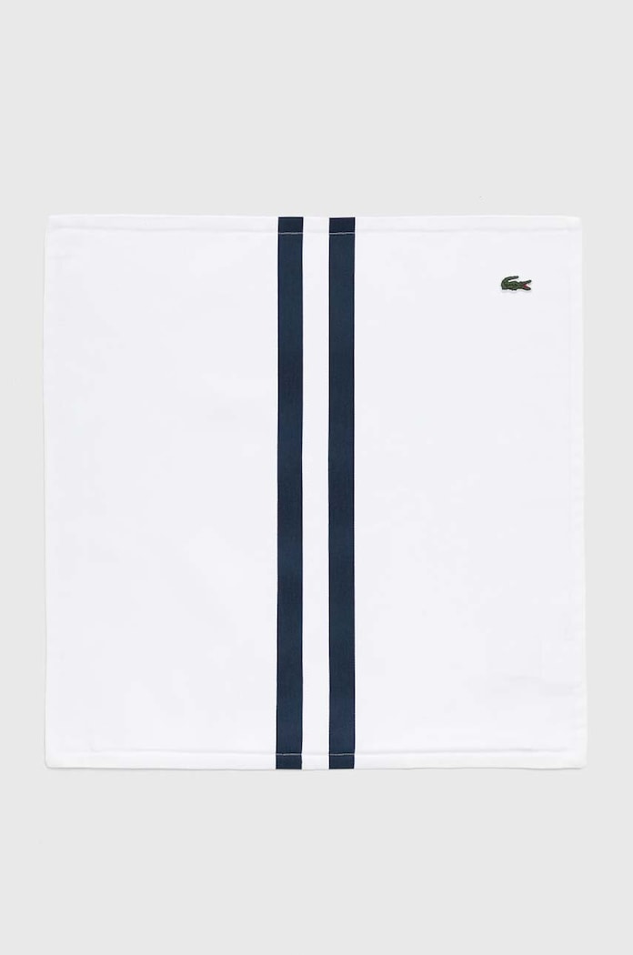 Pamučna jastučnica Lacoste L Ruban Blanc 45 x 45 cm bijela 1039018